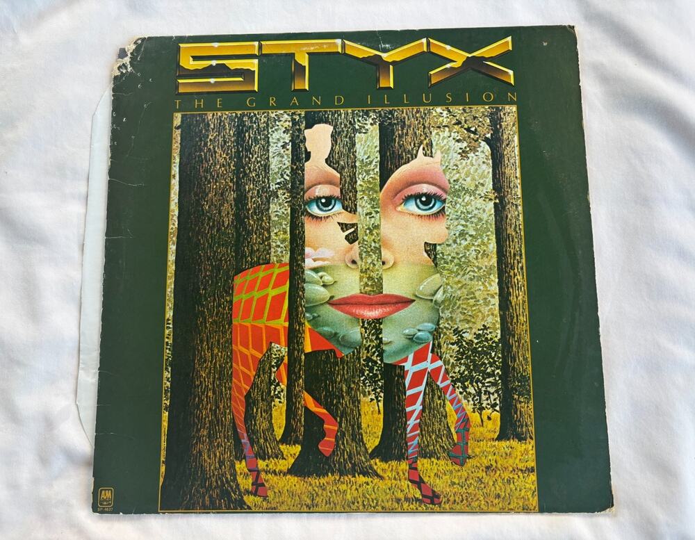 Styx The Grand Illusion LP Vinyl Record VG VG + 1972 early US pressing